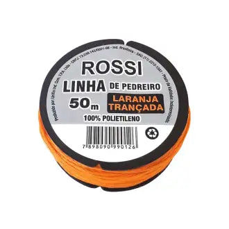 Linha Pedreiro Trançada 50M Laranja Rossi C12