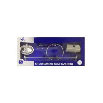 Acessório Banheiro 5 Peças Inox Ivaimetal