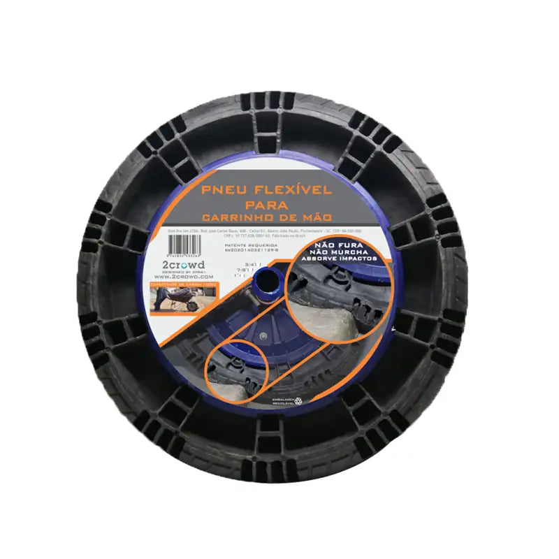 Roda Carrinho Construção Completo Universal Flexível Fb Pneu