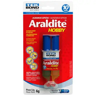 Adesivo Epóxi Araldite Hobby 6G10m Tekbond