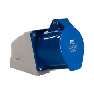 Tomada Acoplada Industrial 2P+T 32A 220/250V 6H Azul
