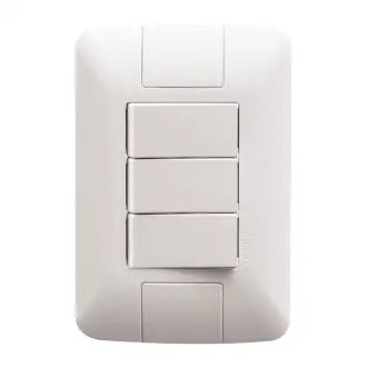 Interruptor 3 Simples 2X4 06A Branco Aria Tramontina