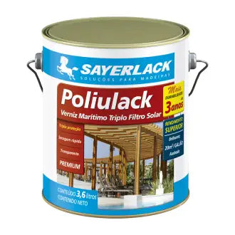 Verniz Marítimo Acetinado Sayerlack 4X3,6L