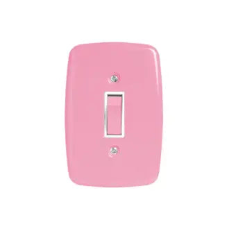 Interruptor 1 Simples 2X4 10A Rosa Pluzie