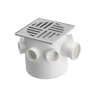 Caixa Sifonada 150X150x50 Quadrada Cromada Krona