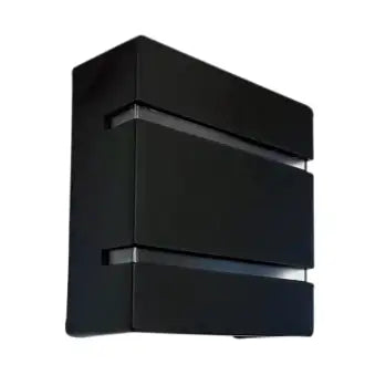 Arandela Pp Externa Slim 2 Aletas/2 Faces Preta Enerlux
