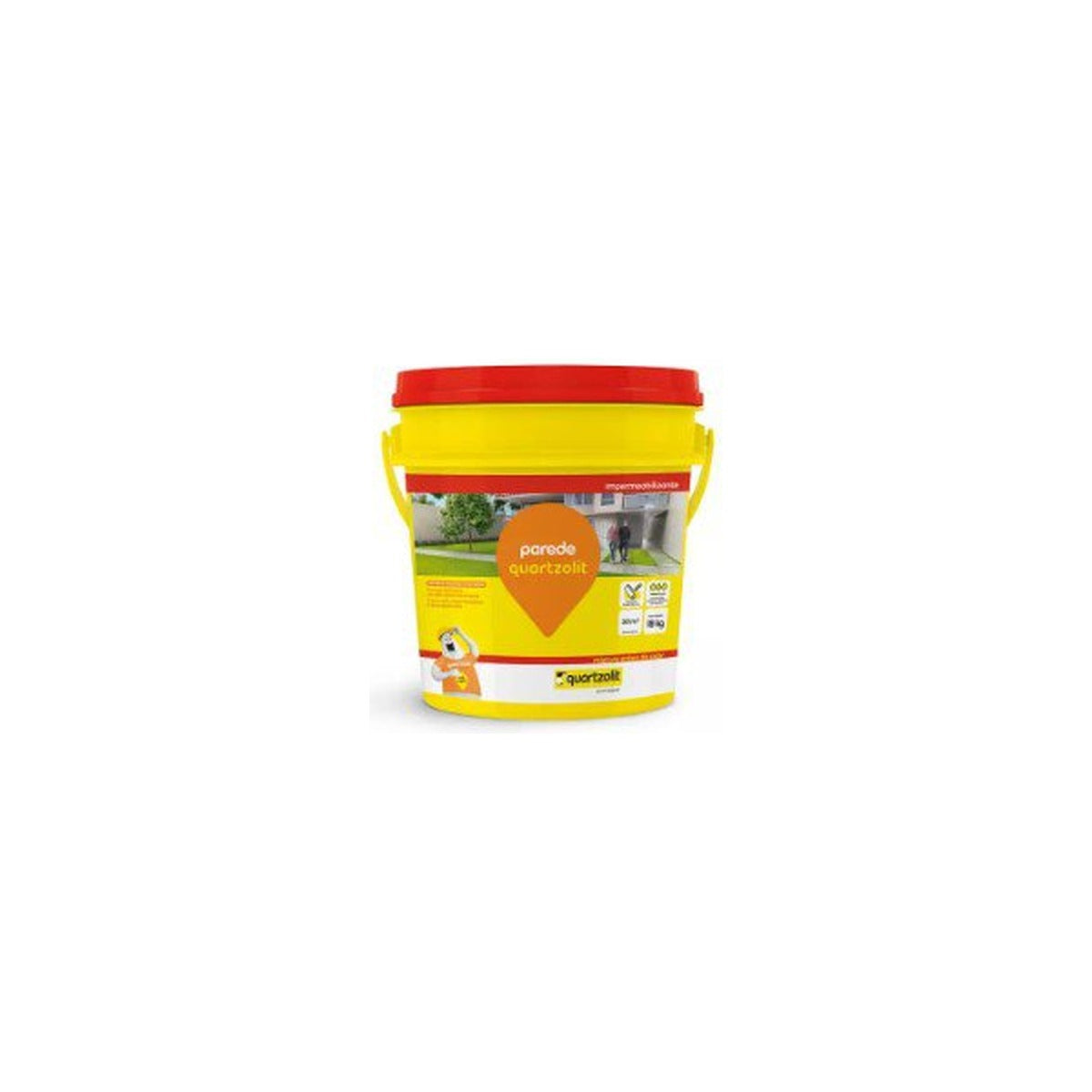 Impermeabilizante para parede branco Quartzolit para fachada externa 18 kg