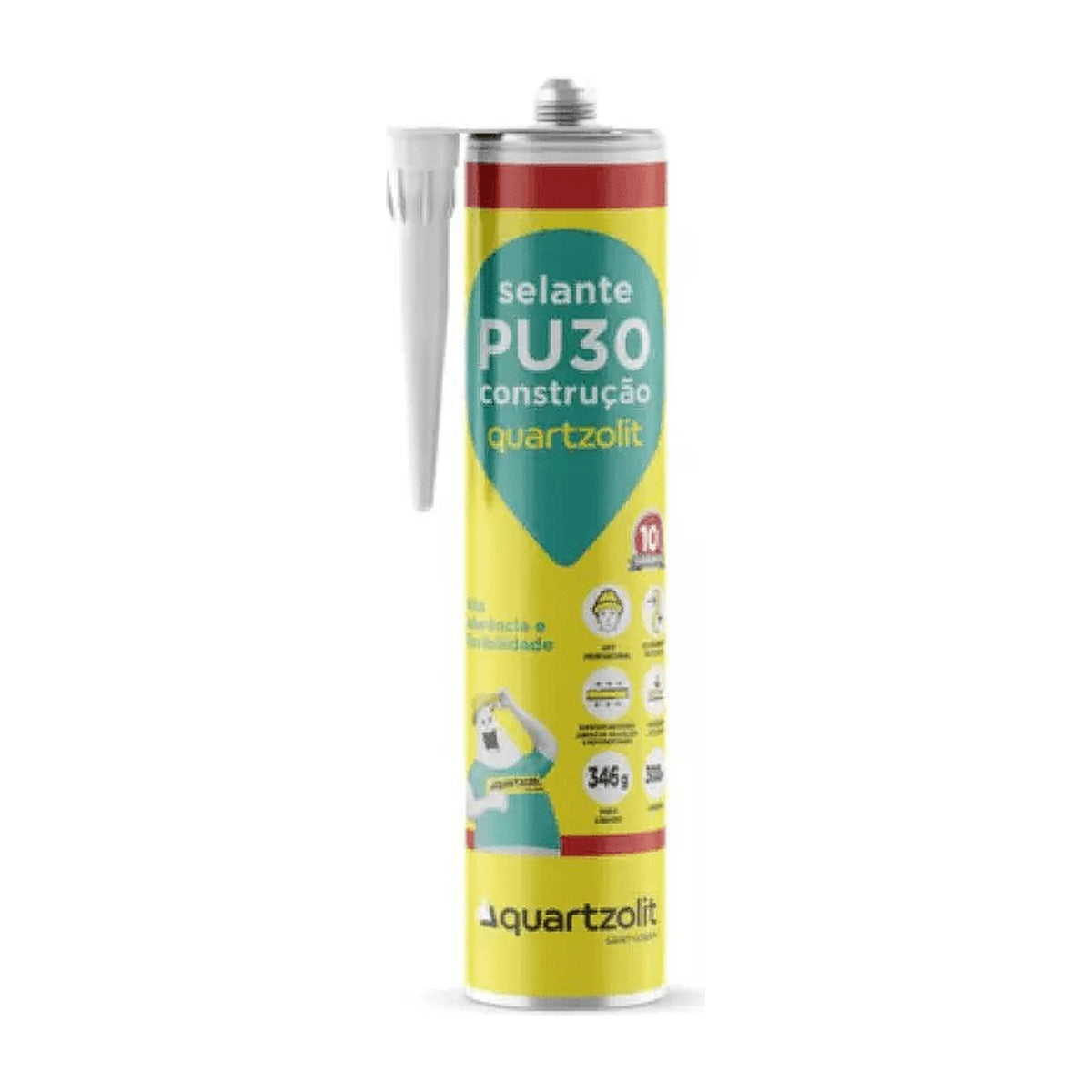 Selante de poliuretano PU 30 Quartzolit para junta e esquadria 300 ml