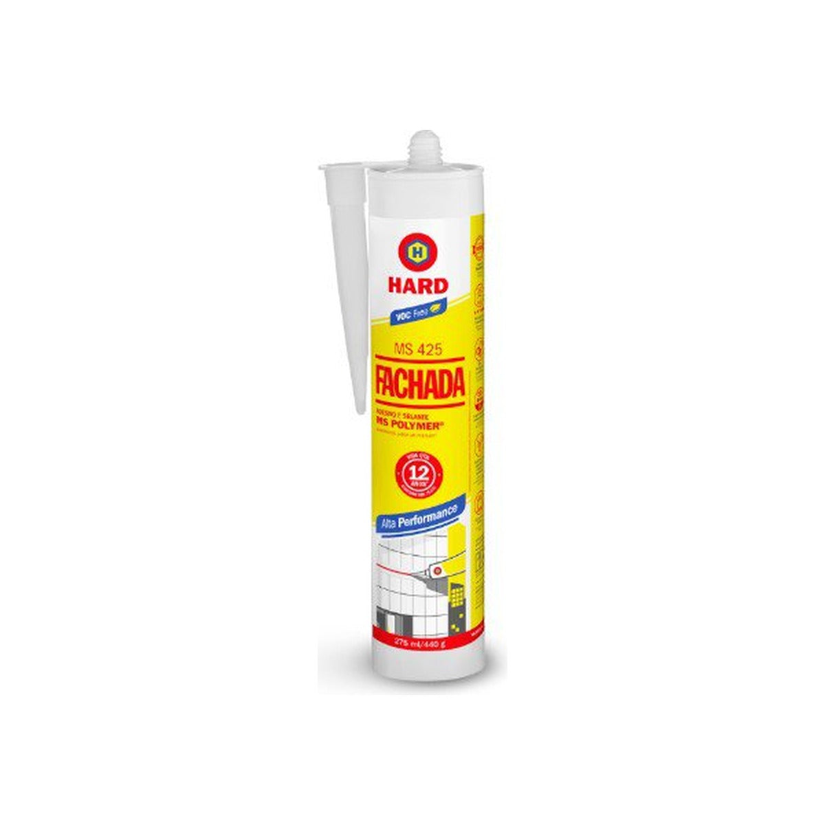 Selante MS Polymer Hard MS 425 Fachada para juntas de dilatação cinza 440 g