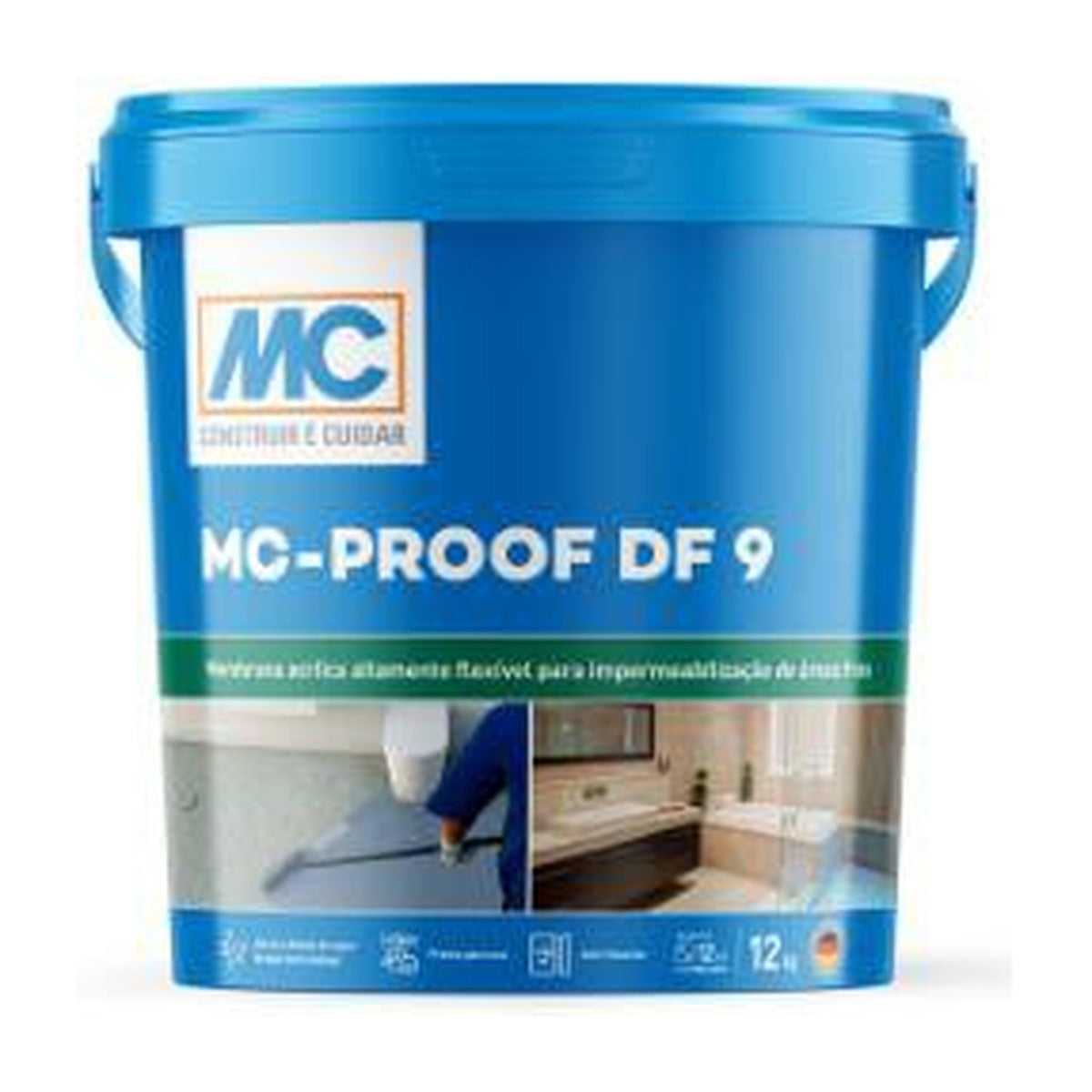 Membrana acrílica flexível MC Proof DF 9 para áreas internas 12 kg