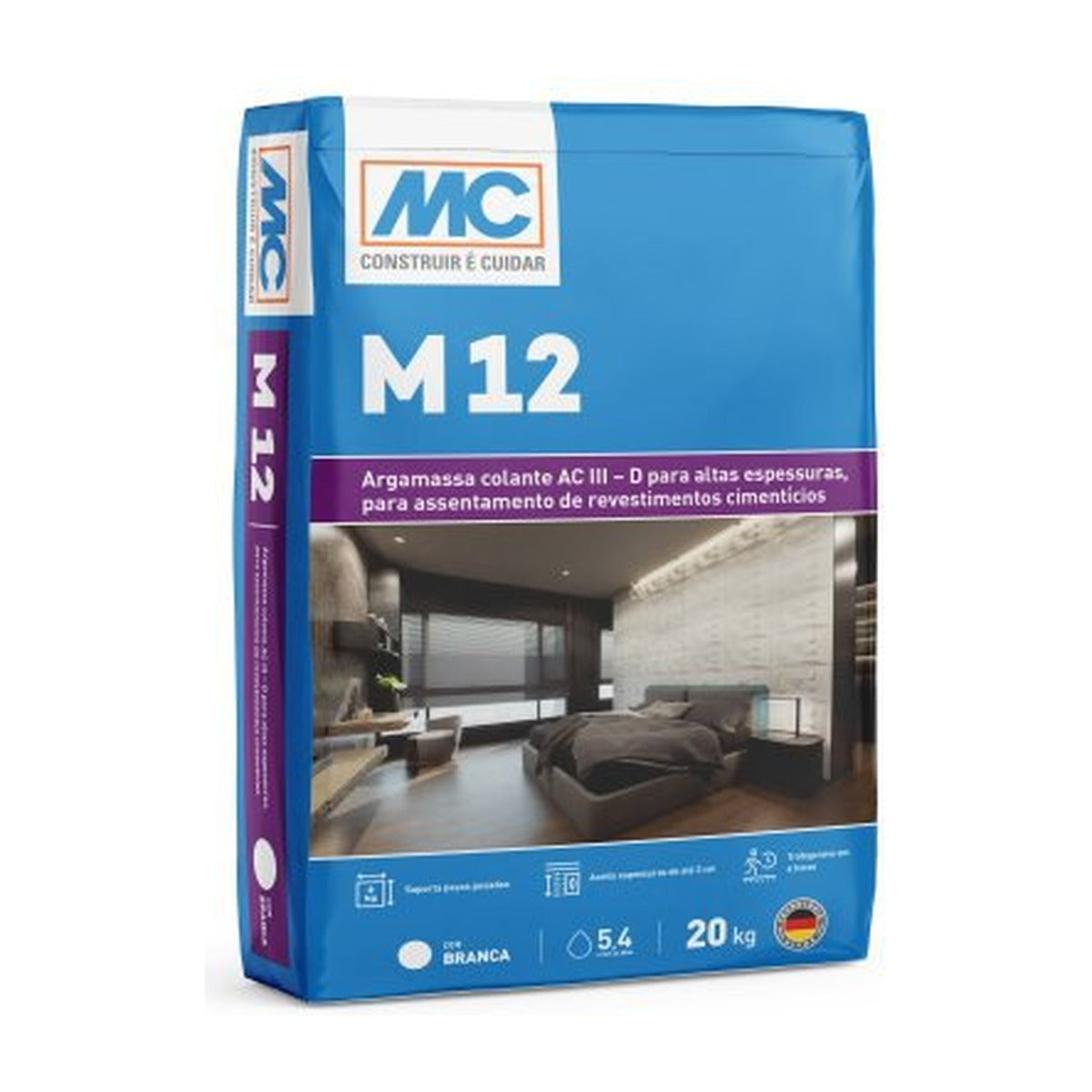 Argamassa colante AC III D M 12 MC Bauchemie de alta flexibilidade