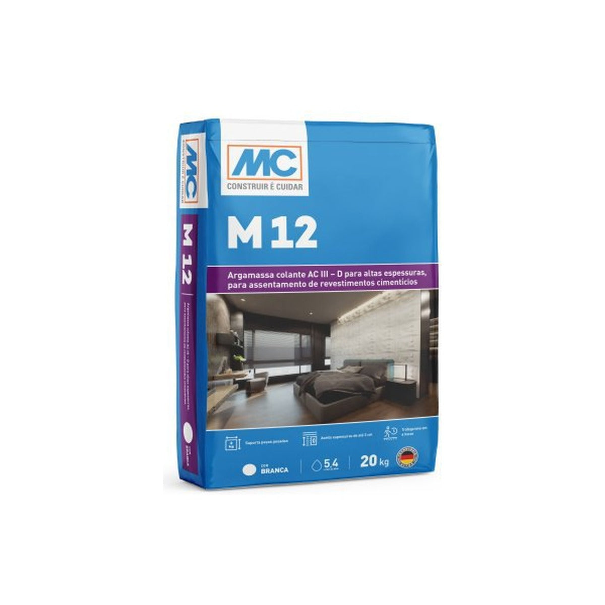Argamassa colante AC III D M 12 MC Bauchemie de alta flexibilidade