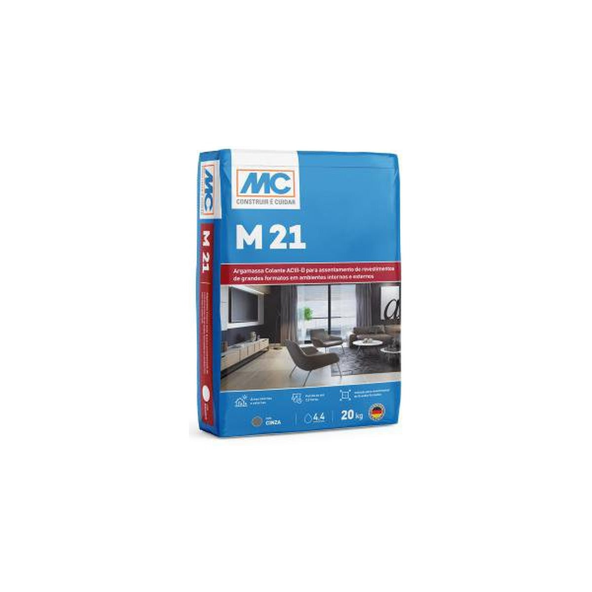 Argamassa colante AC III D E M 21 MC Bauchemie para grandes formatos