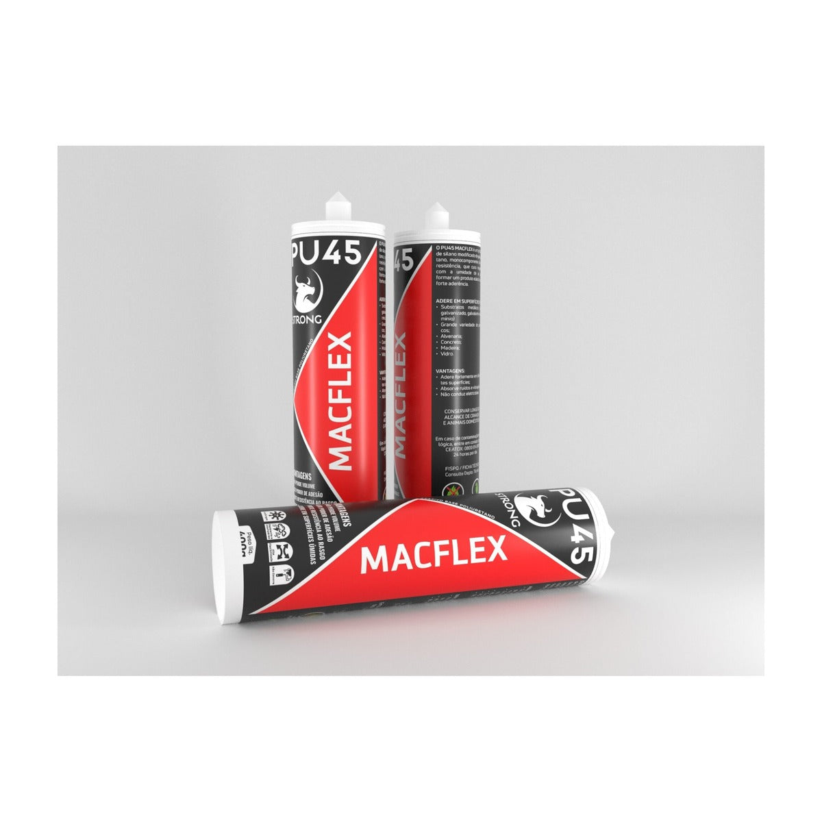 Selante adesivo poliuretano PU 45 Strong Macflex cinza sachê 600 g
