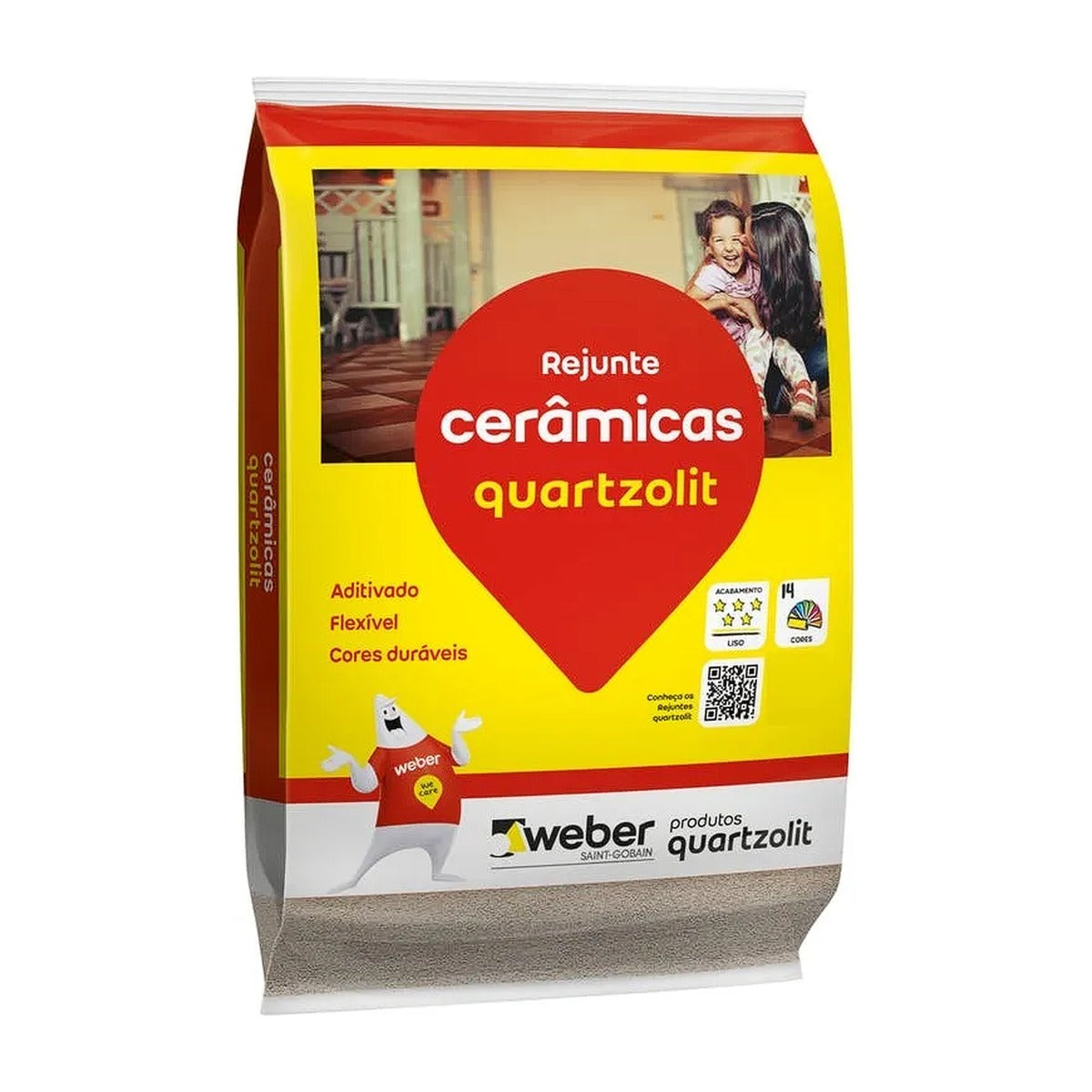 Rejunte cimentício Quartzolit para cerâmica em áreas internas e externas