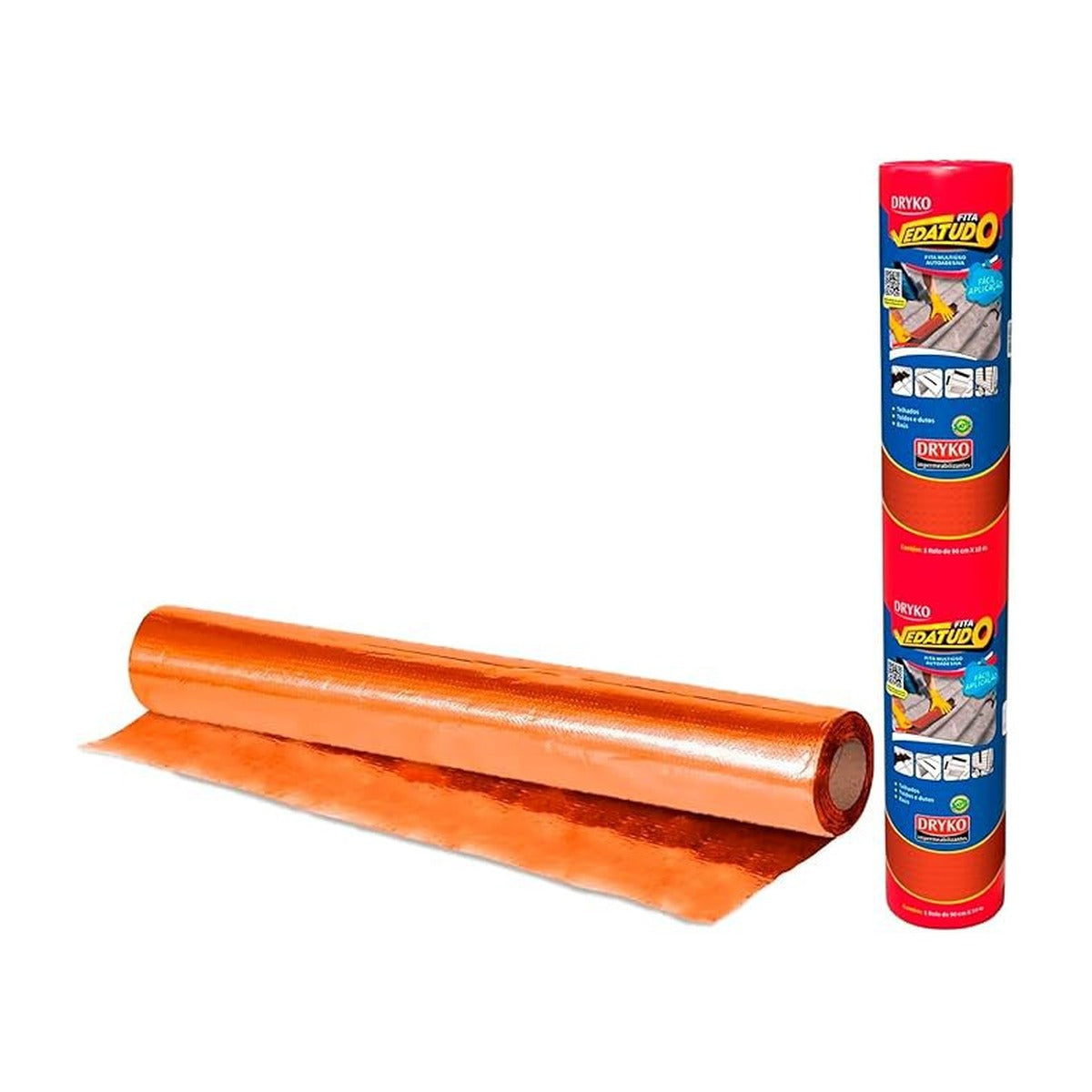 Fita asfáltica autoadesiva Drykofita terracota 90 cm x 10 m