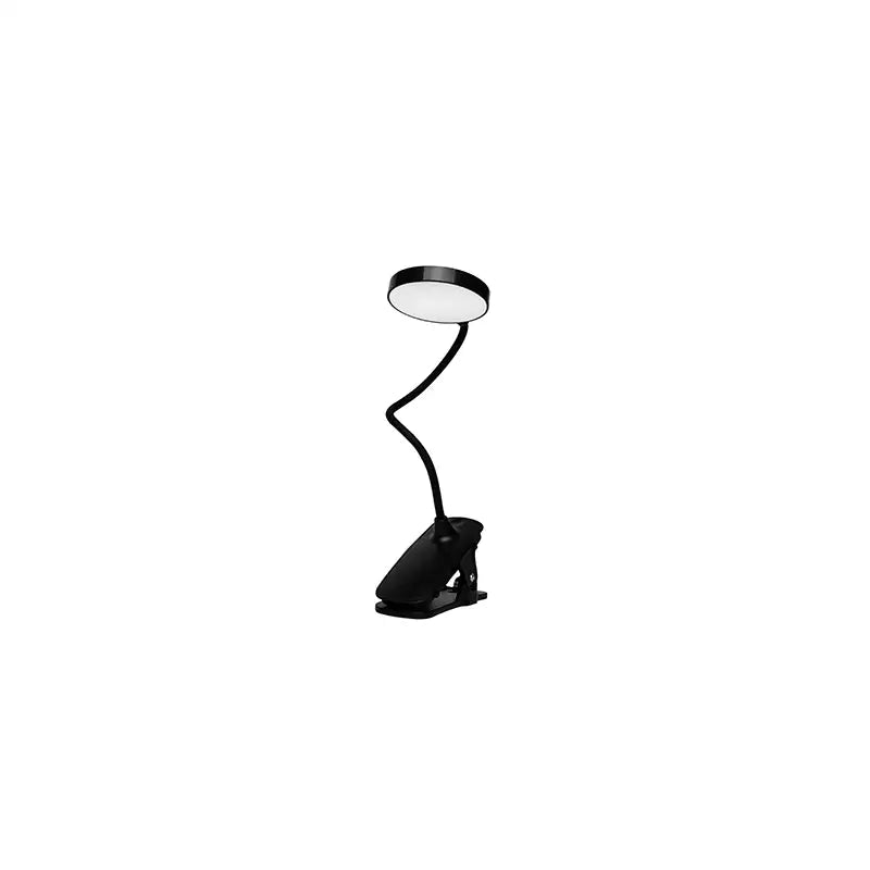 Luminária Mesa Led Recarregável C/Garra Preto Puck