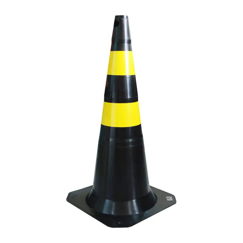 Cone Sinalizador 75Cm Preto/Amarelo Fit