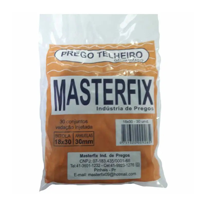 Prego Telheiro Retorcido 18X30 30X30Un Masterfix