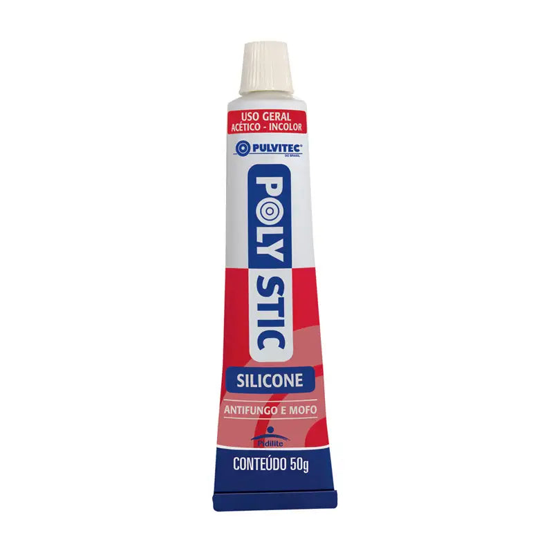 Cola Silicone Acético Transparente 50G Polyfort S/Cartela
