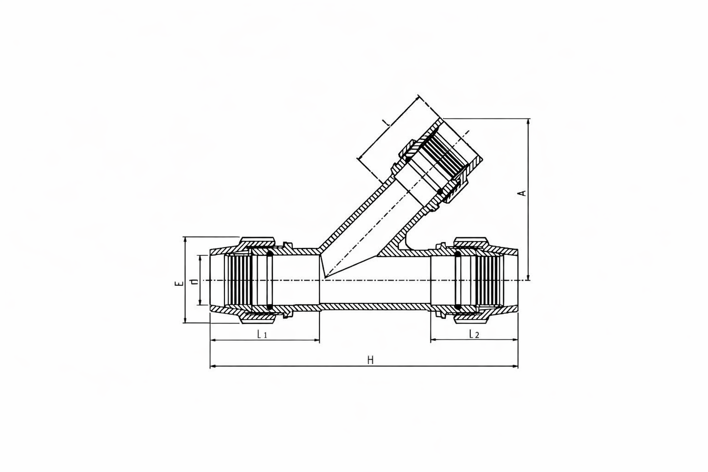TÊ 45 Redução TERMOFUSÃO PEAD PN4 200 X 110 MM