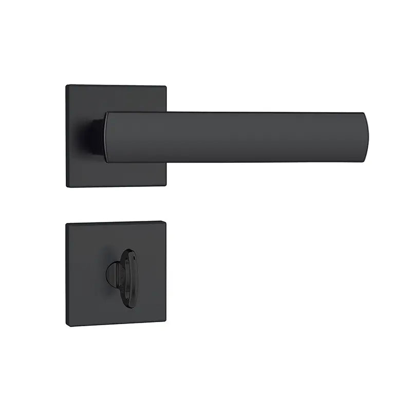 Fechadura Banheiro Alavanca Preto Fosco 823/35 R.Quadrada Stam
