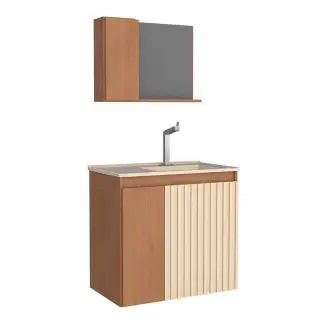 Gabinete Banheiro 60X63x40 Madeira Camomila