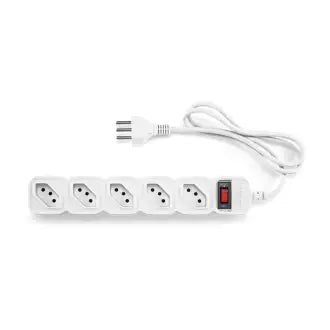 Filtro Linha 5 Tomadas Bivolt 1M Rearme Branco