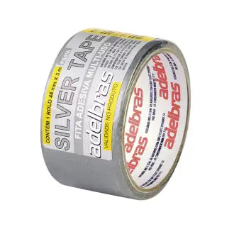 Fita Adesiva Silver Tape Cinza Adelbras 48X5m