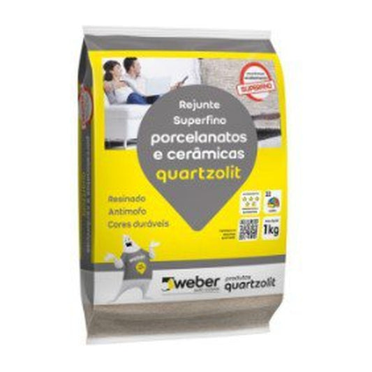 Rejunte para porcelanato Quartzolit super fino para áreas internas e externas