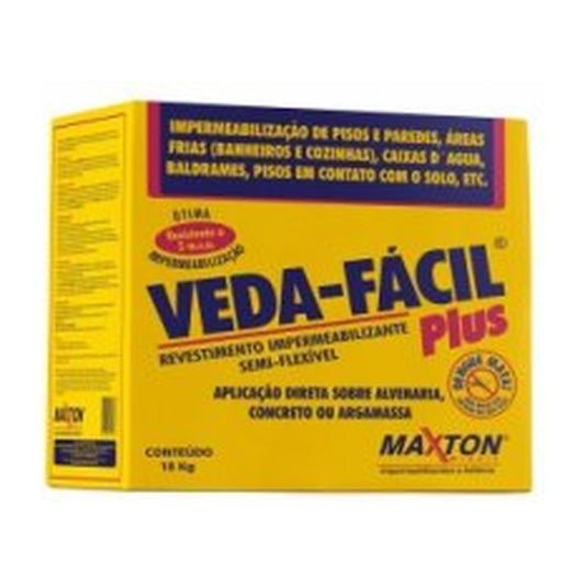 Argamassa polimérica semiflexível Veda Fácil Plus Maxton para áreas úmidas 18 kg