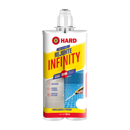 Rejunte híbrido Hard Infinity Porcelanato cor areia para juntas finas 400 ml