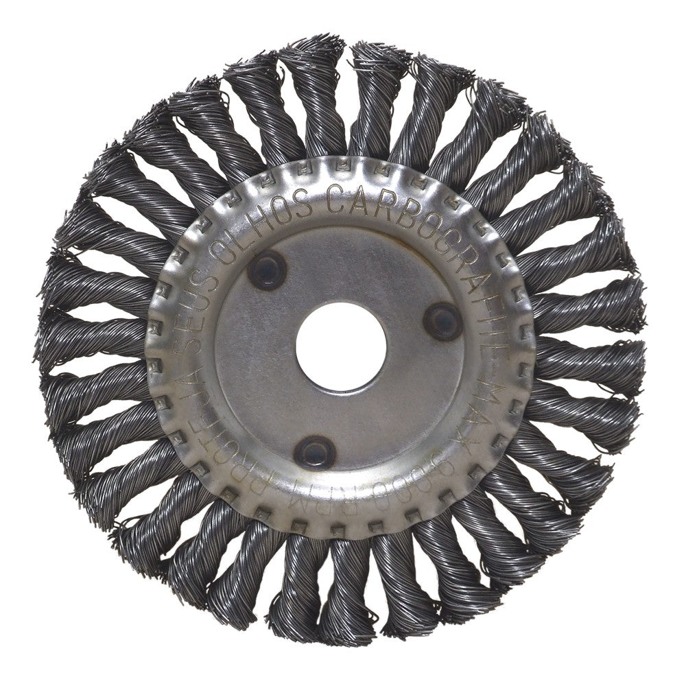 Escova Circular Trançada Aço Carbono 4 ½” x 1/4” x 7/8”