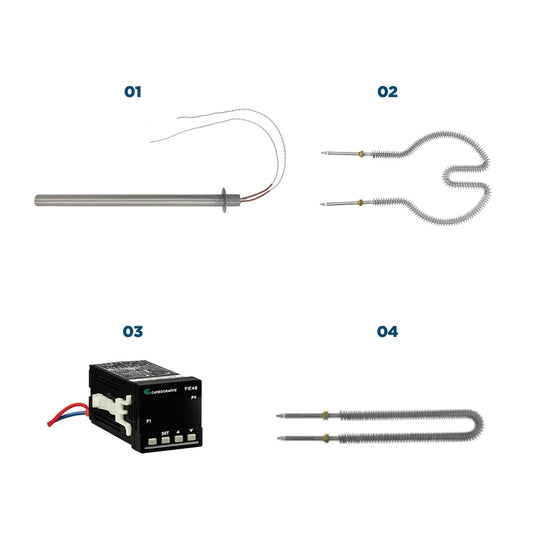 Resistência para FCG 100 - 3000W 380V "redonda" (P.R. Fornos)