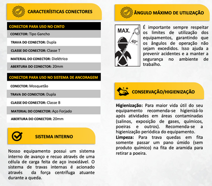 Trava Quedas Cabo de Aramida 10Mts VIC29061K VICSA