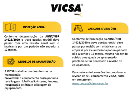Trava Quedas Cabo de Aramida 10Mts VIC29061K VICSA