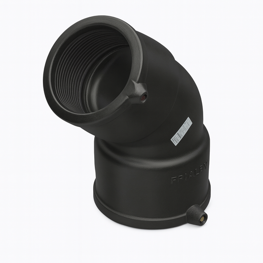 Joelho PEAD Eletrofusão EF 45° SDR11 PE100 PN16 DN 110