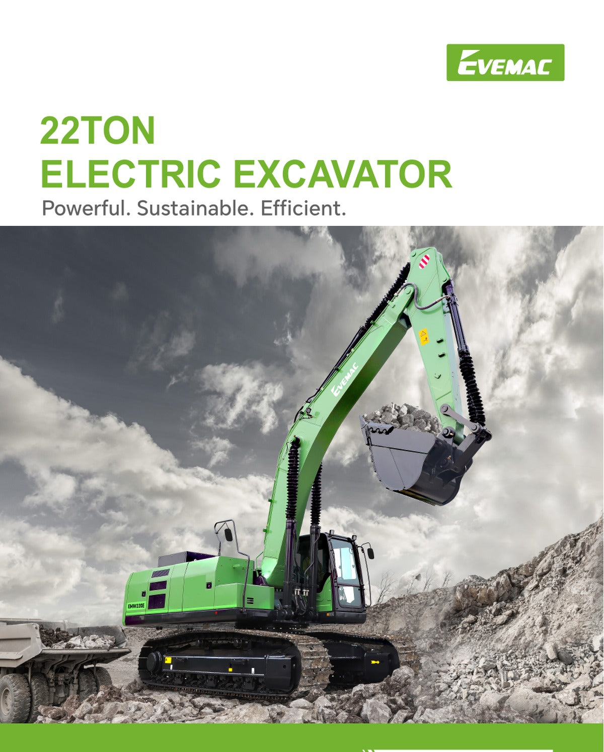 Escavadeira Elétrica sobre Esteira EVEMAC EMW220E (22 Toneladas)