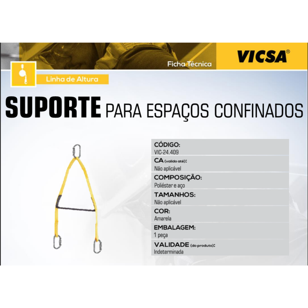 Suporte para Espaços Confinados em Poliéster  VIC24409