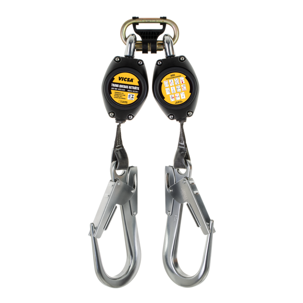 Trava Quedas Retrátil Duplo em Y c/ fita de 2,1 metros VIC-22051 Vicsa Danny