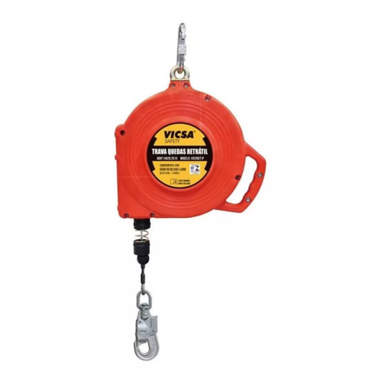 Trava-Quedas Retrátil com Caixa em ABS e Cabo de Aço de 25 m  VIC-29.071N