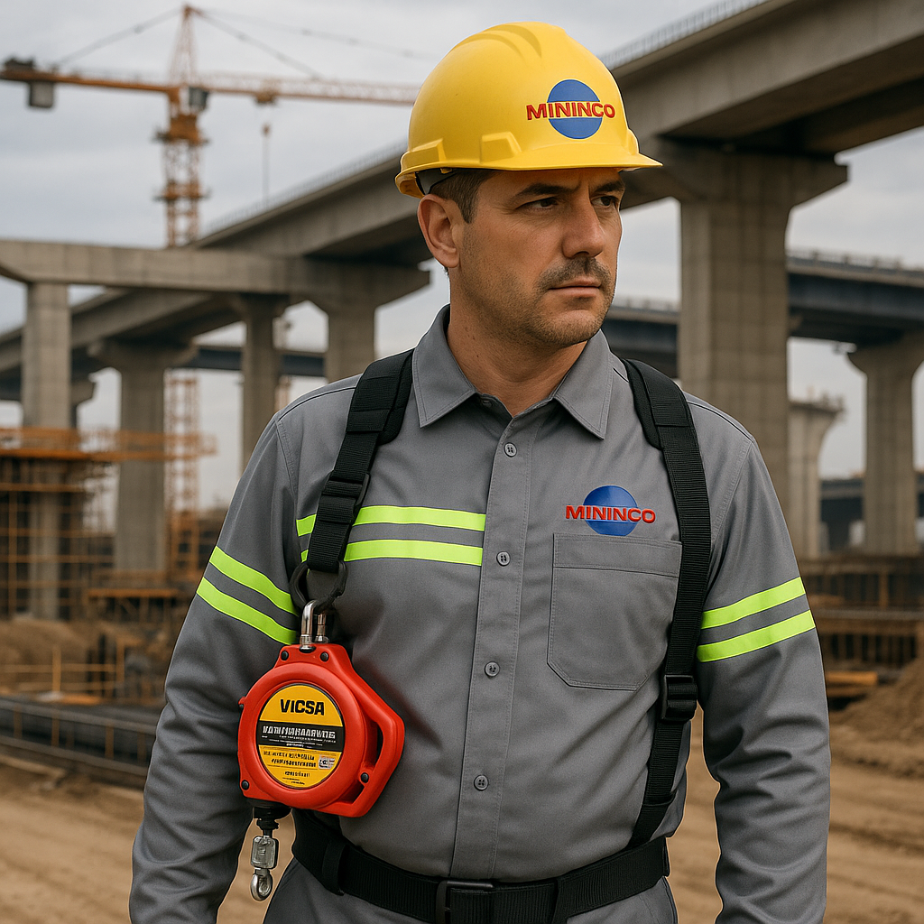 Trava-quedas retrátil com caixa em ABS e fita de 6 m VIC 29181