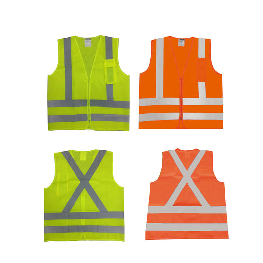 Colete de Sinalização CG 04-1B (Bolso) Ziper Laranja - Tam. GG