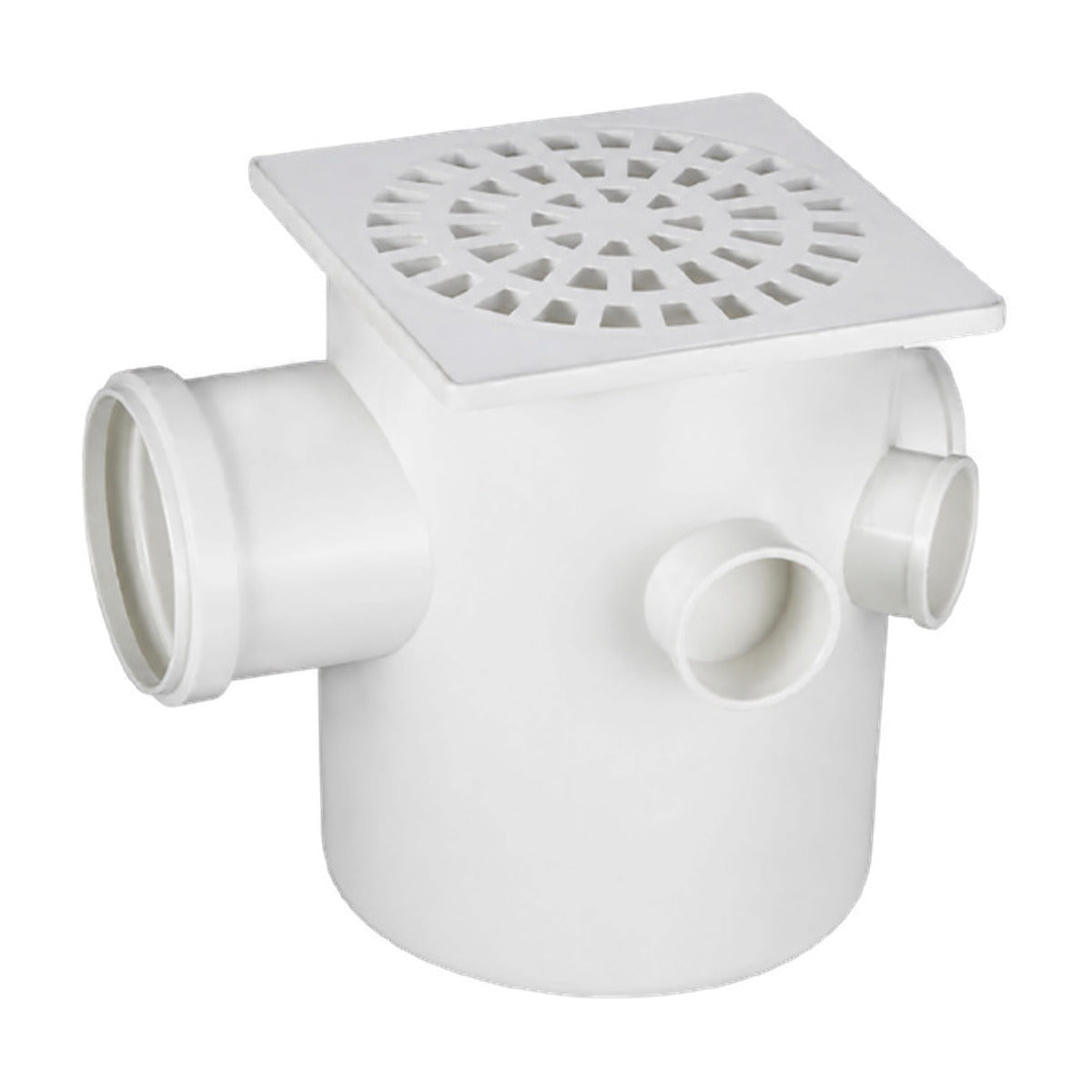 Caixa Sifonada Quadrada com 5 Entradas 150 mm x 185 mm x 75 mm DVG Precon Tubozan