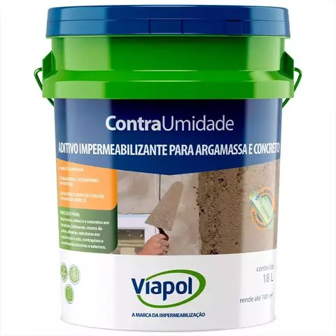 Aditivo Impermeabilizante Contraumidade 18 Kg Viapol
