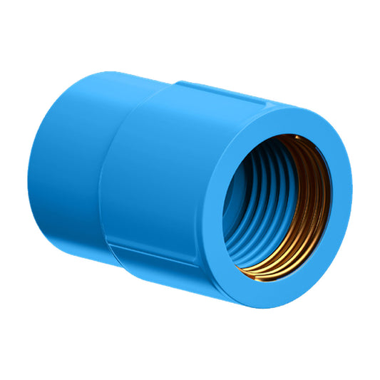 Luva Soldável com Bucha de Latão PVC 20 mm x 1/2 pol Água Fria NBR 5648 DVG Precon Tubozan