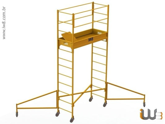 Andaime Industrial NR18 Pintado Torre de 4m