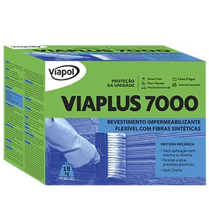 Argamassa Polimerica Viaplus 7000 Fibras 18Kg Viapol