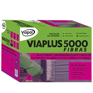 Argamasssa Impermeabilizante Viaplus 5000 Fibras 18 Kg Viapol