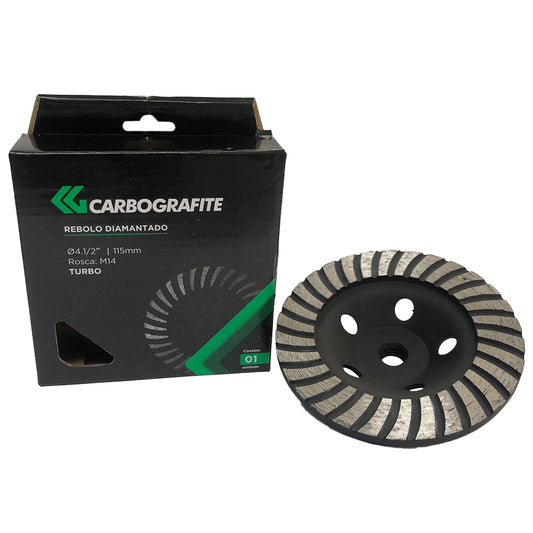 Rebolo Diamantado Turbo 115mm